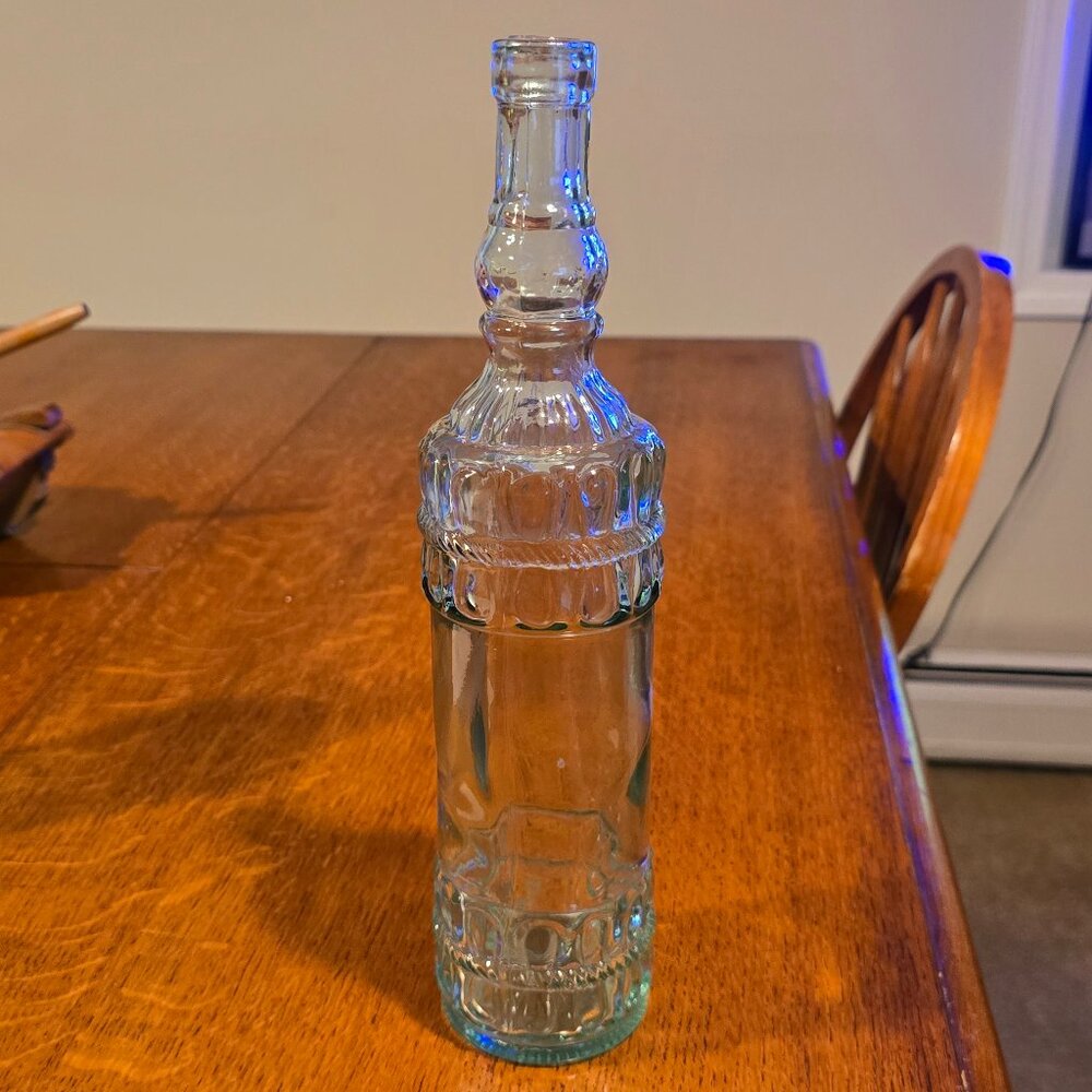 Vintage Ribbed Glass Candle Holder